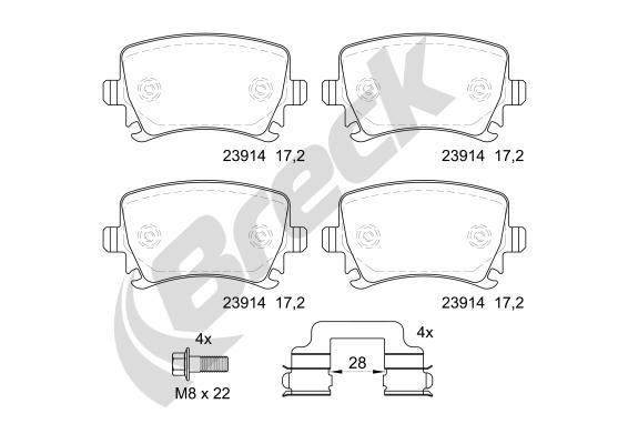 Set placute frana,frana disc 23914 00 704 10 BRECK